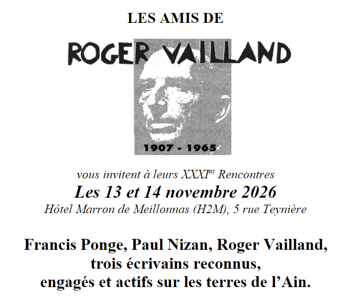 XXXIes Rencontres Roger Vailland